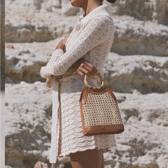 SPELL  Road to Paradise Knit Mini Dress in Wheat - Picture 4 of 12